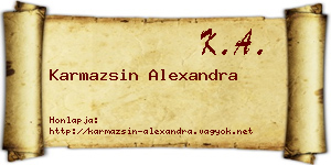 Karmazsin Alexandra névjegykártya